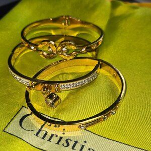 2/$20 Cubic Zirconia Bangle bracelets set of 3